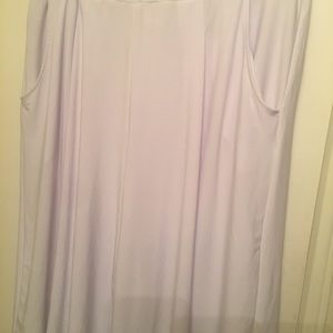 NWOT split skirt white slinky not see thru